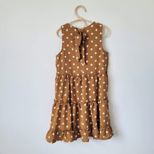 Load image into Gallery viewer, Camel Polka Dot Tiered Dress
